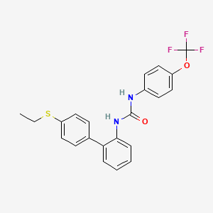molecular formula C22H19F3N2O2S B14191542 N-[4'-(Ethylsulfanyl)[1,1'-biphenyl]-2-yl]-N'-[4-(trifluoromethoxy)phenyl]urea CAS No. 917966-53-1