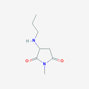 molecular formula C8H14N2O2 B1419157 1-Methyl-3-(propylamino)pyrrolidine-2,5-dione CAS No. 1218628-40-0