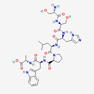 molecular formula C37H52N10O10 B14191583 L-Seryl-L-seryl-L-histidyl-D-leucyl-L-prolyl-L-tryptophyl-L-alanine CAS No. 917617-97-1