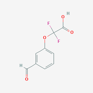 molecular formula C9H6F2O4 B1419161 2,2-Difluoro-2-(3-formylphenoxy)acetic acid CAS No. 1153778-64-3
