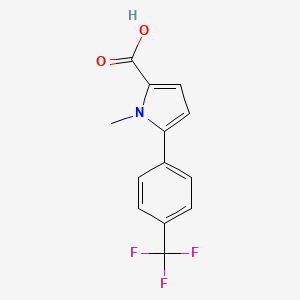 1-Methyl-5-[4-(trifluoromethyl)phenyl]pyrrole-2-carboxylic acid