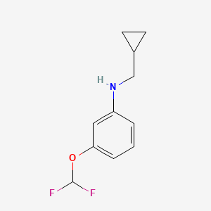 molecular formula C11H13F2NO B1419170 N-(cyclopropylmethyl)-3-(difluoromethoxy)aniline CAS No. 1153340-22-7