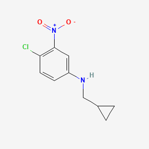 molecular formula C10H11ClN2O2 B1419172 4-chloro-N-(cyclopropylmethyl)-3-nitroaniline CAS No. 1157396-76-3