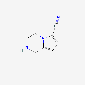 molecular formula C9H11N3 B1419174 1-methyl-1H,2H,3H,4H-pyrrolo[1,2-a]pyrazine-6-carbonitrile CAS No. 1173146-03-6
