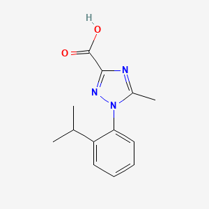 5-methyl-1-[2-(propan-2-yl)phenyl]-1H-1,2,4-triazole-3-carboxylic acid