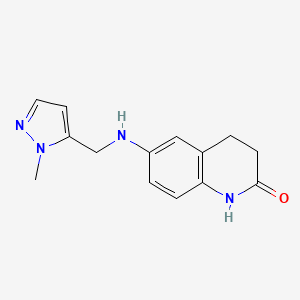 6-{[(1-methyl-1H-pyrazol-5-yl)methyl]amino}-1,2,3,4-tetrahydroquinolin-2-one