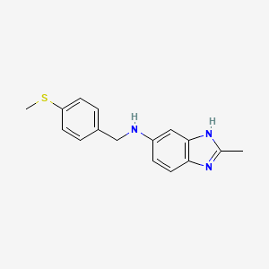 2-methyl-N-{[4-(methylsulfanyl)phenyl]methyl}-1H-1,3-benzodiazol-5-amine