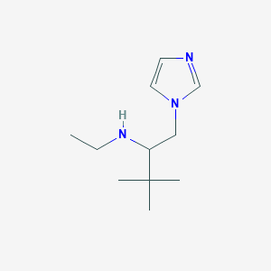 molecular formula C11H21N3 B1419185 ethyl[1-(1H-imidazol-1-yl)-3,3-dimethylbutan-2-yl]amine CAS No. 1157816-10-8