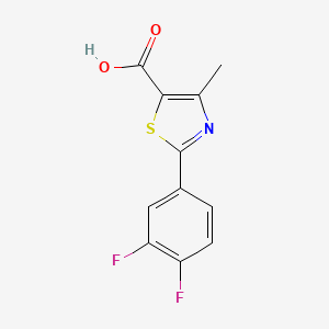 molecular formula C11H7F2NO2S B1419187 2-(3,4-Difluorophenyl)-4-methyl-1,3-thiazole-5-carboxylic acid CAS No. 1153434-00-4