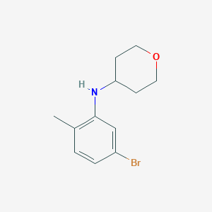 molecular formula C12H16BrNO B1419189 N-(5-bromo-2-methylphenyl)oxan-4-amine CAS No. 1157898-50-4