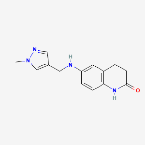 6-{[(1-methyl-1H-pyrazol-4-yl)methyl]amino}-1,2,3,4-tetrahydroquinolin-2-one