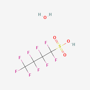 molecular formula C4H3F9O4S B1419196 Nonafluorobutanesulfonic acid hydrate CAS No. 1185303-26-7