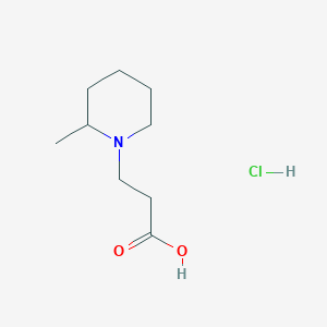 molecular formula C9H18ClNO2 B1419198 3-(2-甲基哌啶-1-基)-丙酸盐酸盐 CAS No. 1185297-55-5