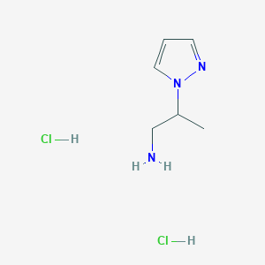 molecular formula C6H13Cl2N3 B1419200 [2-(1h-Pyrazol-1-yl)propyl]amine dihydrochloride CAS No. 1184979-75-6