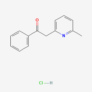molecular formula C14H14ClNO B1419202 2-(6-Methylpyridin-2-yl)-1-phenylethanone hydrochloride CAS No. 200417-36-3