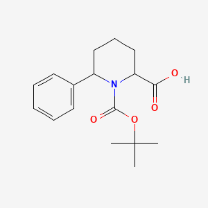 molecular formula C17H23NO4 B1419204 1-(Tert-butoxycarbonyl)-6-phenylpiperidine-2-carboxylic acid CAS No. 1219175-87-7