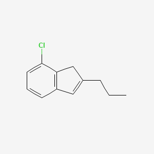 molecular formula C12H13Cl B1419205 7-Chloro-2-propyl-1H-indene CAS No. 1003709-23-6
