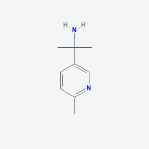 molecular formula C9H14N2 B1419209 2-(6-Methylpyridin-3-YL)propan-2-amine CAS No. 566155-78-0