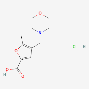 molecular formula C11H16ClNO4 B1419210 5-甲基-4-吗啉-4-基甲基-呋喃-2-羧酸盐酸盐 CAS No. 1185294-53-4