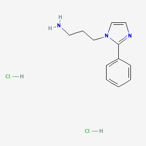 molecular formula C12H17Cl2N3 B1419212 [3-(2-苯基-1H-咪唑-1-基)丙基]胺二盐酸盐 CAS No. 93668-45-2