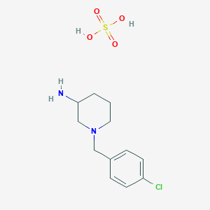 molecular formula C12H19ClN2O4S B1419213 1-(4-Chlorobenzyl)piperidin-3-amine sulfate CAS No. 1019331-35-1