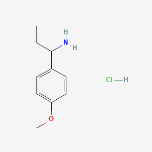 molecular formula C10H16ClNO B1419214 1-(4-Methoxyphenyl)propan-1-amine hydrochloride CAS No. 233608-13-4