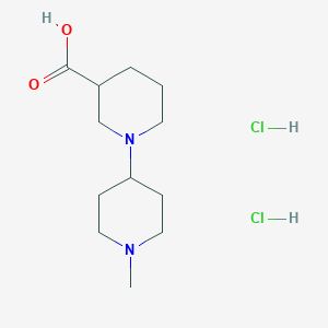 molecular formula C12H24Cl2N2O2 B1419220 1'-Methyl-1,4'-bipiperidine-3-carboxylic acid dihydrochloride CAS No. 1185295-92-4