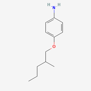 molecular formula C12H19NO B1419223 4-[(2-Methylpentyl)oxy]aniline CAS No. 946662-66-4