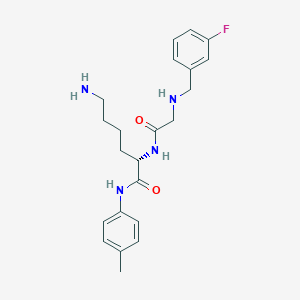 molecular formula C22H29FN4O2 B14192262 N-[(3-Fluorophenyl)methyl]glycyl-N-(4-methylphenyl)-L-lysinamide CAS No. 918436-06-3