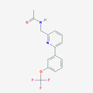 molecular formula C15H13F3N2O2 B14192280 N-({6-[3-(Trifluoromethoxy)phenyl]pyridin-2-yl}methyl)acetamide CAS No. 833455-79-1