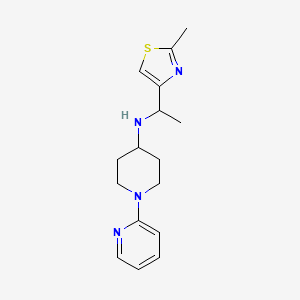 molecular formula C16H22N4S B1419232 N-[1-(2-methyl-1,3-thiazol-4-yl)ethyl]-1-(pyridin-2-yl)piperidin-4-amine CAS No. 1156781-45-1