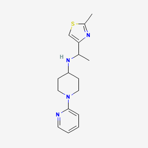 N-[1-(2-methyl-1,3-thiazol-4-yl)ethyl]-1-(pyridin-2-yl)piperidin-4-amine