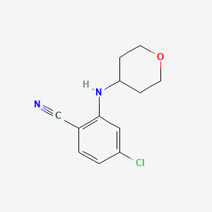 4-Chloro-2-[(oxan-4-yl)amino]benzonitrile