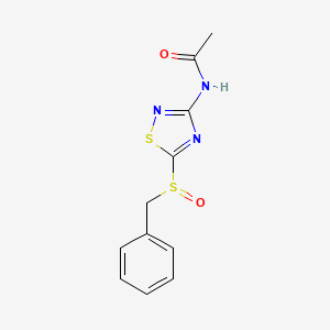 molecular formula C11H11N3O2S2 B14192352 N-[5-(Phenylmethanesulfinyl)-1,2,4-thiadiazol-3-yl]acetamide CAS No. 922504-50-5