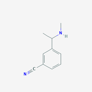 molecular formula C10H12N2 B1419242 3-[1-(Methylamino)ethyl]benzonitrile CAS No. 1158052-24-4