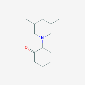 molecular formula C13H23NO B1419244 2-(3,5-Dimethylpiperidin-1-yl)cyclohexan-1-one CAS No. 1218135-13-7