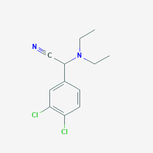 molecular formula C12H14Cl2N2 B1419245 2-(3,4-Dichlorophenyl)-2-(diethylamino)acetonitrile CAS No. 1157428-55-1