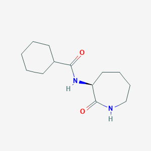 molecular formula C13H22N2O2 B14192483 Cyclohexanecarboxamide, N-[(3S)-hexahydro-2-oxo-1H-azepin-3-yl]- CAS No. 876063-97-7