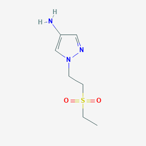 molecular formula C7H13N3O2S B1419249 1-[2-(ethanesulfonyl)ethyl]-1H-pyrazol-4-amine CAS No. 1157517-90-2