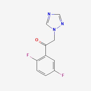 molecular formula C10H7F2N3O B1419254 1-(2,5-difluorophenyl)-2-(1H-1,2,4-triazol-1-yl)ethanone CAS No. 1157938-97-0