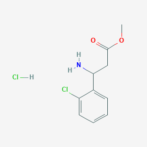 molecular formula C10H13Cl2NO2 B1419255 Methyl 3-amino-3-(2-chlorophenyl)propanoate hydrochloride CAS No. 1171667-89-2
