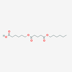 molecular formula C17H30O6 B14192589 6-{[5-(Hexyloxy)-5-oxopentanoyl]oxy}hexanoic acid CAS No. 915778-45-9