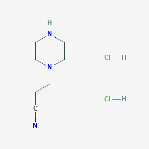 molecular formula C7H15Cl2N3 B1419259 3-(Piperazin-1-yl)propanenitrile dihydrochloride CAS No. 1044707-28-9