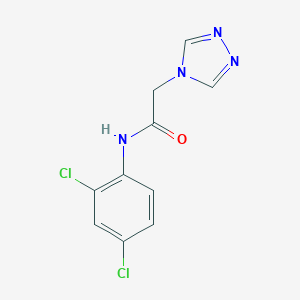 molecular formula C10H8Cl2N4O B141926 Imibenconazole-desbenzyl-oxon CAS No. 154221-27-9