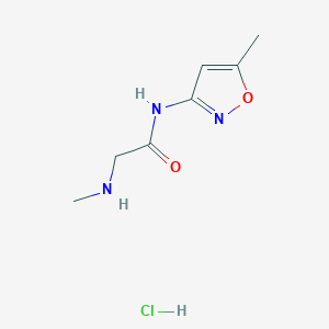 molecular formula C7H12ClN3O2 B1419269 2-(methylamino)-N-(5-methylisoxazol-3-yl)acetamide hydrochloride CAS No. 1171599-22-6