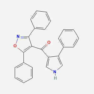 molecular formula C26H18N2O2 B14192738 Methanone, (3,5-diphenyl-4-isoxazolyl)(4-phenyl-1H-pyrrol-3-yl)- CAS No. 833458-21-2