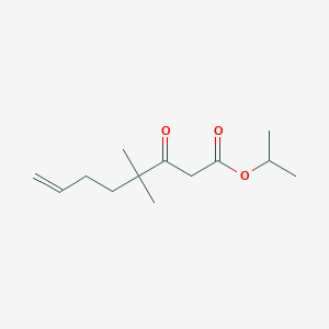 molecular formula C13H22O3 B14192746 7-Octenoic acid, 4,4-dimethyl-3-oxo-, 1-methylethyl ester CAS No. 834900-21-9