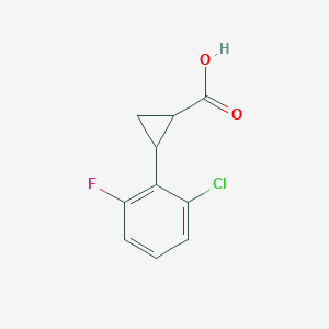 molecular formula C10H8ClFO2 B1419277 2-(2-Chloro-6-fluorophenyl)cyclopropanecarboxylic acid CAS No. 1157642-59-5