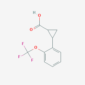 2-[2-(Trifluoromethoxy)phenyl]cyclopropane-1-carboxylic acid