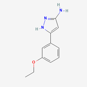 molecular formula C11H14ClN3O B1419281 5-(3-ethoxyphenyl)-1H-pyrazol-3-amine CAS No. 1217089-32-1